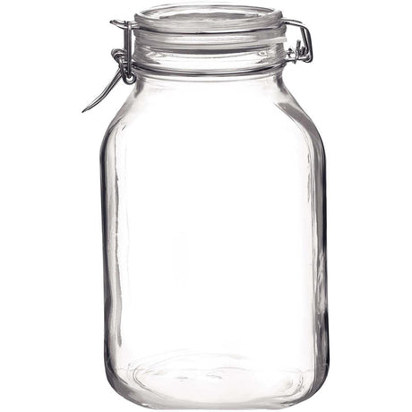 Rocco bormioli klemmepotte firkantet 1,5ltr fido pakke med 6 stk.