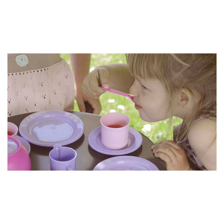 Dantoy kaffestel pink, lilla 17 stk.