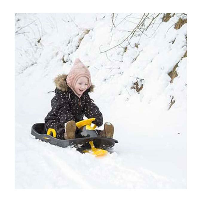 Dantoy styrbar bobslæde sort, 95 cm