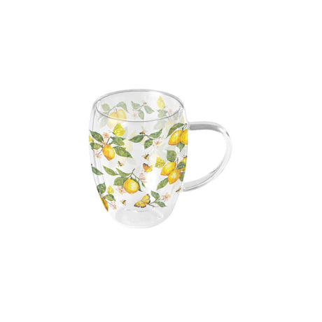 Ambiente dubbelwandig glas 0.35 l fresh lemons wit