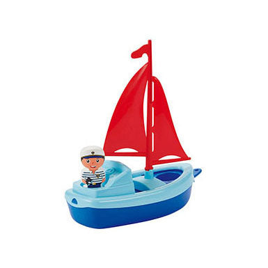 Ecoiffier sejlbåd med spillefigur - 22cm
