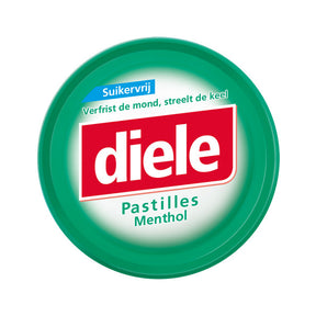 Diele pastiller menthol sukkerfri dåse (10x 50gr)