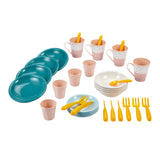 Écoiffier ecoiffier vert azur picnic legesæt med pap picnickurv - 32 stk.