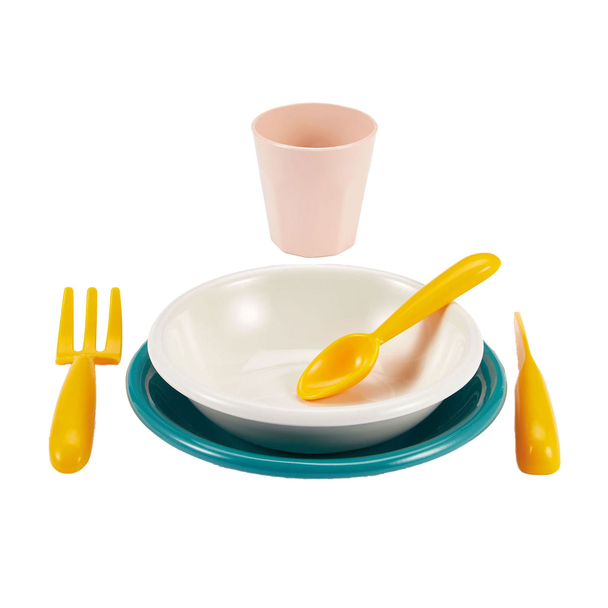 Écoiffier ecoiffier vert azur picnic legesæt med pap picnickurv - 32 stk.