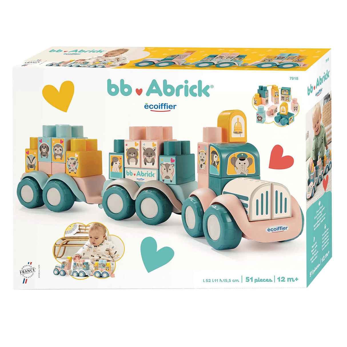 Abrick legesæt ecoiffier train a construre