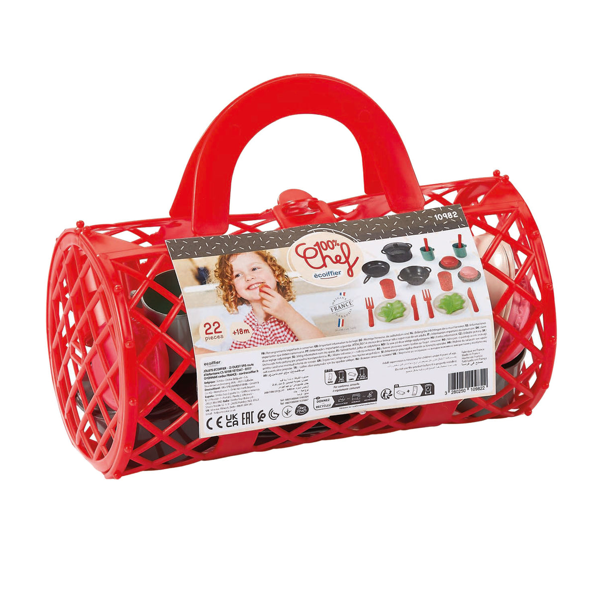 Écoiffier ecoiffier 100% kokke tesæt i pose - 22 stk.