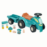 Ecoiffier styrbar traktor med trailer - 15 stk.