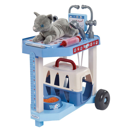 Ecoiffier doc cie vets trolley med kat - 14 stk.