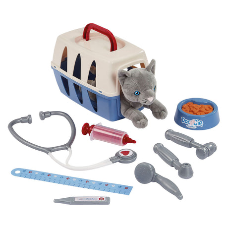 Ecoiffier doc cie vets trolley med kat - 14 stk.