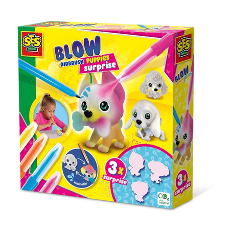 Ses blow airbrush penne - hvalpe overrasker 3x
