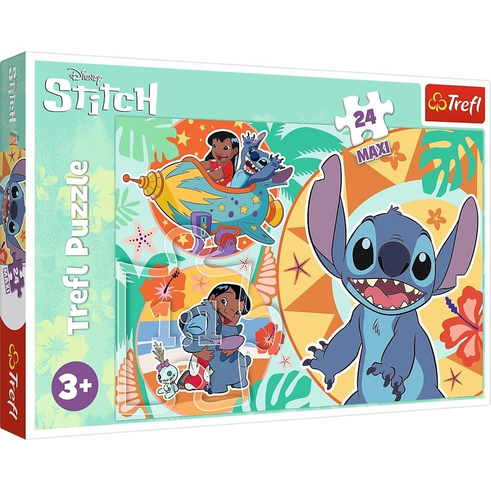Oku Disney stitch børnepuslespil med 24 maxi brikker