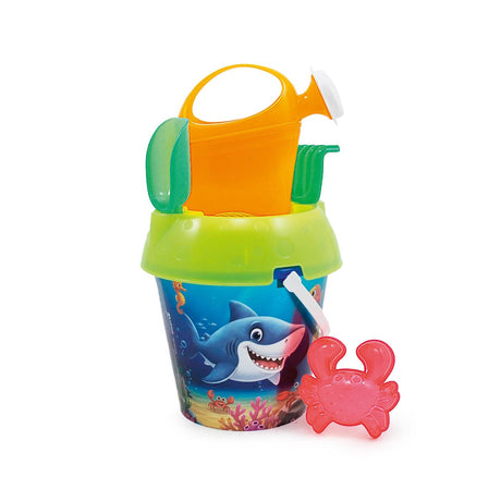 Adriatic emmerset happy ocean ã˜18cm met gieter, schep, hark en vormpje