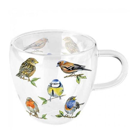 Ambiente glas fugleart hvid