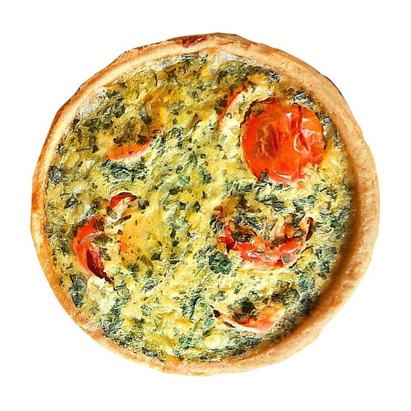Quiche spinat tomat 11 cm. 150 gr. a24