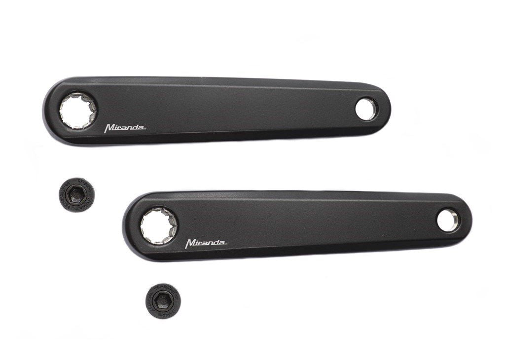 Sæt krumtap med e-cykel aluminium 170 mm sort