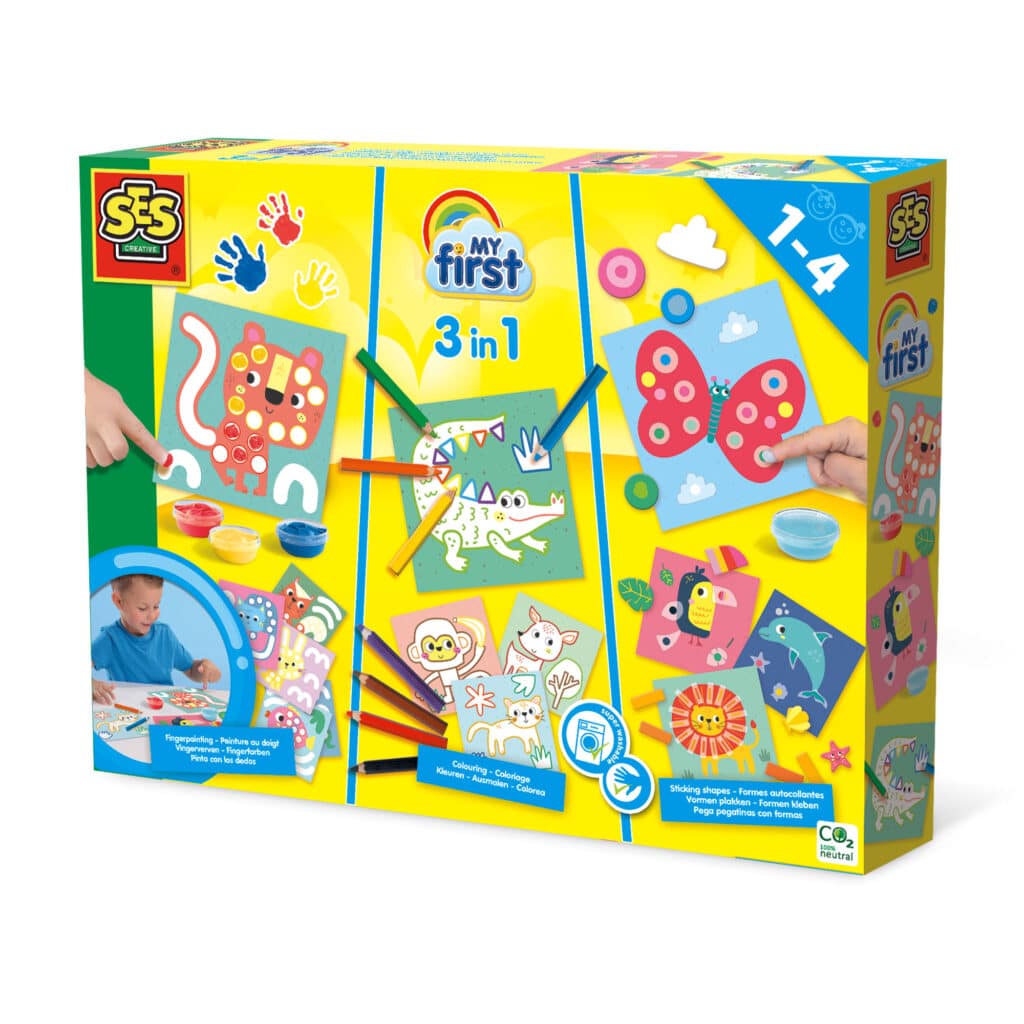 Ses creative ses my first - 3i1 fingermaling, farvning, indsættelse af former