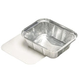 Papstar take-away aluminium skåle 500ml med pap låg, pakke med 10 stk