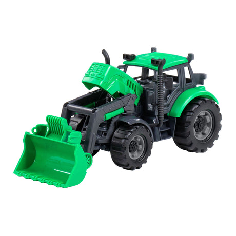 Umærket Cavallino traktor med skovlgrøn, skala 1:32