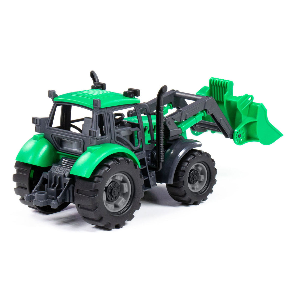Umærket Cavallino traktor med skovlgrøn, skala 1:32