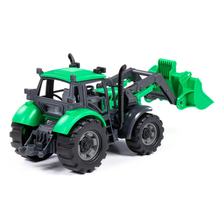 Umærket Cavallino traktor med skovlgrøn, skala 1:32