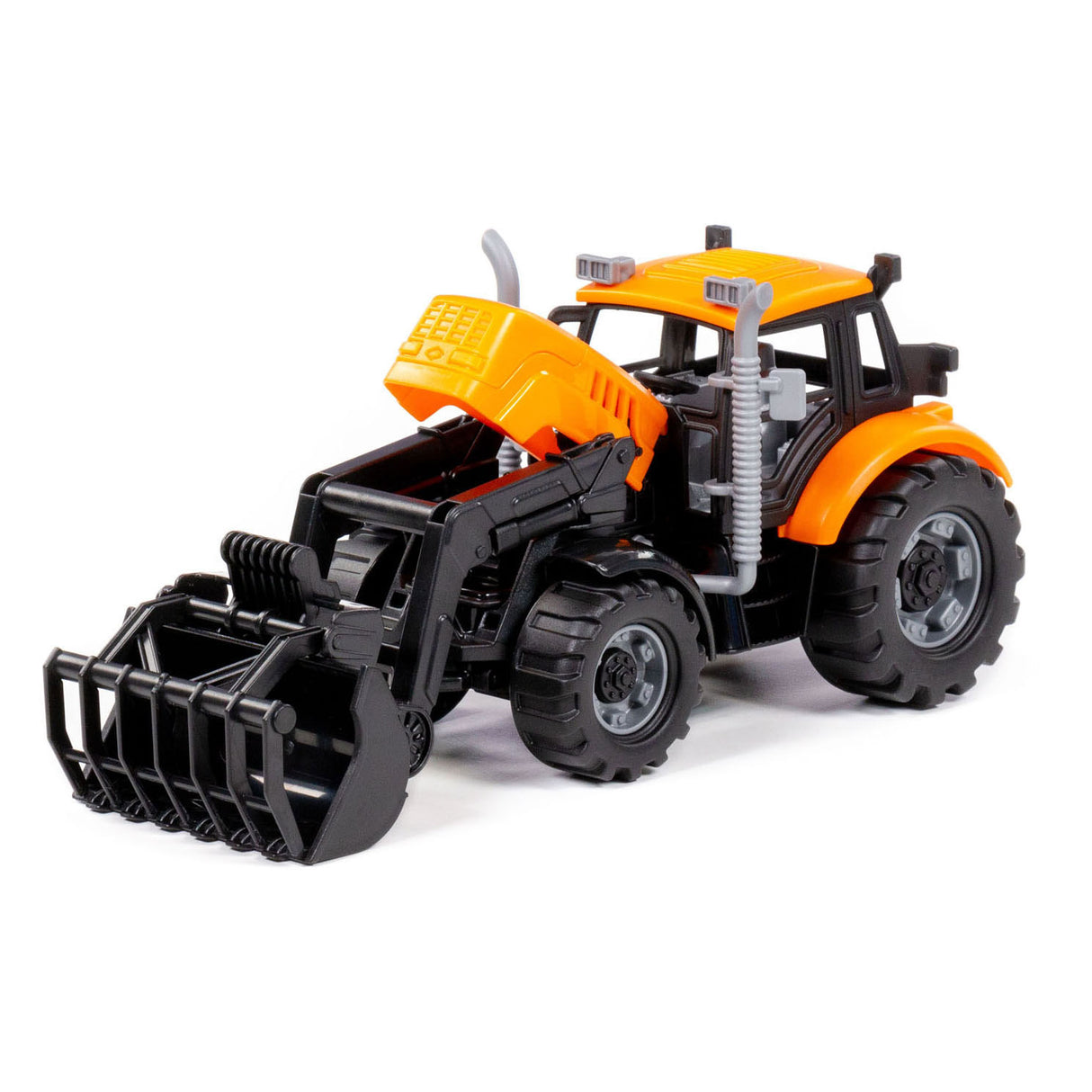 Cavallino traktor med oplader gul, skala 1:32