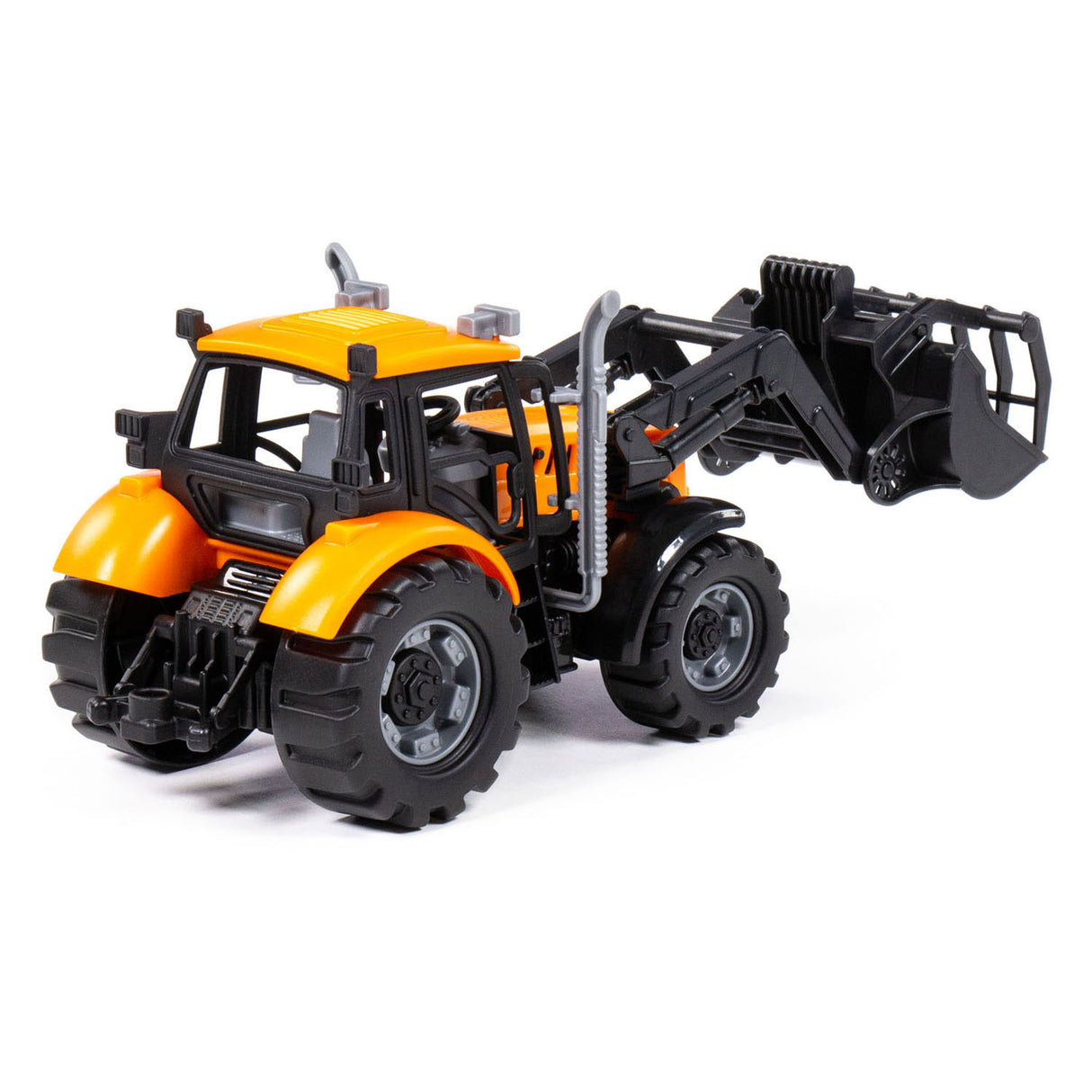 Cavallino traktor med oplader gul, skala 1:32