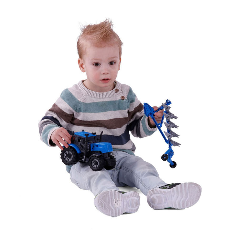 Cavallino traktor med holdblå, skala 1:32