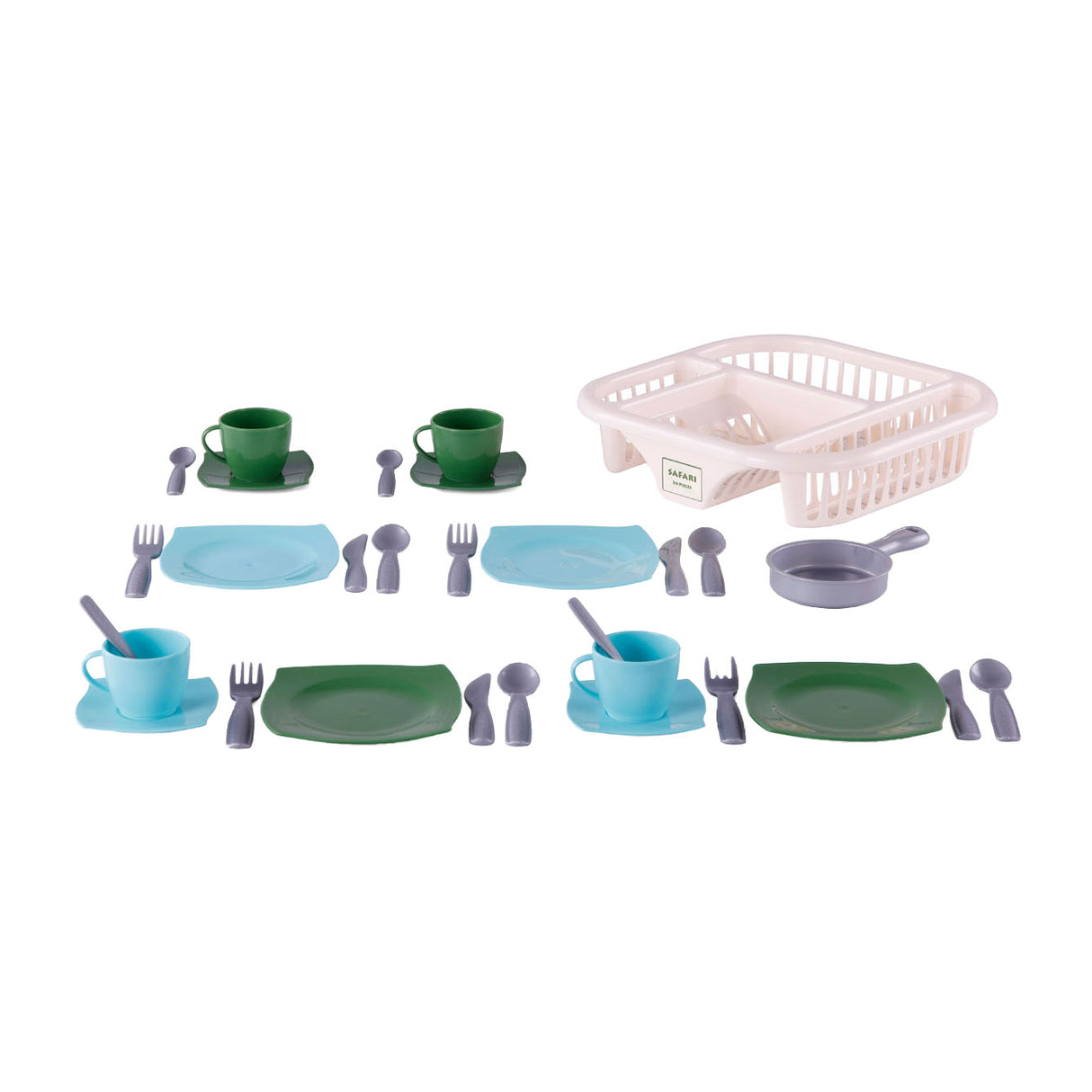 Cavallino Service med Washing Rack Blue, 30dlg.