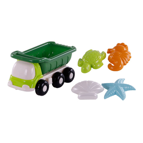 Cavallino Beach Kiepwagen med 4 sandformer grøn