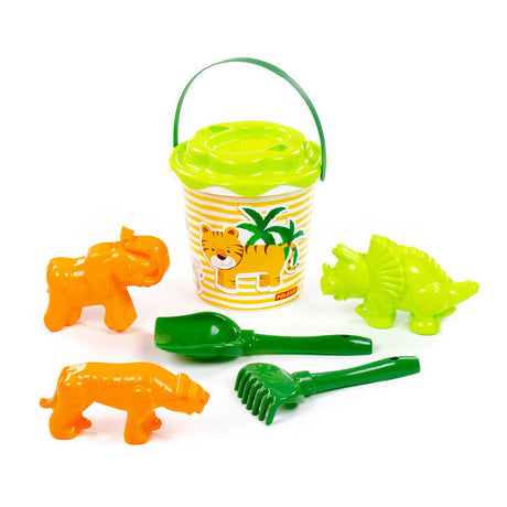 Cavallino Safari XL Bucket Set med sandformer, 7dlg.