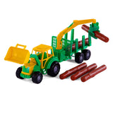 Cavallino junior traktor med kran trailer og træ, 46 cm
