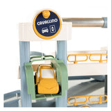 Cavallino luksusgarage med biler i pastelfarver