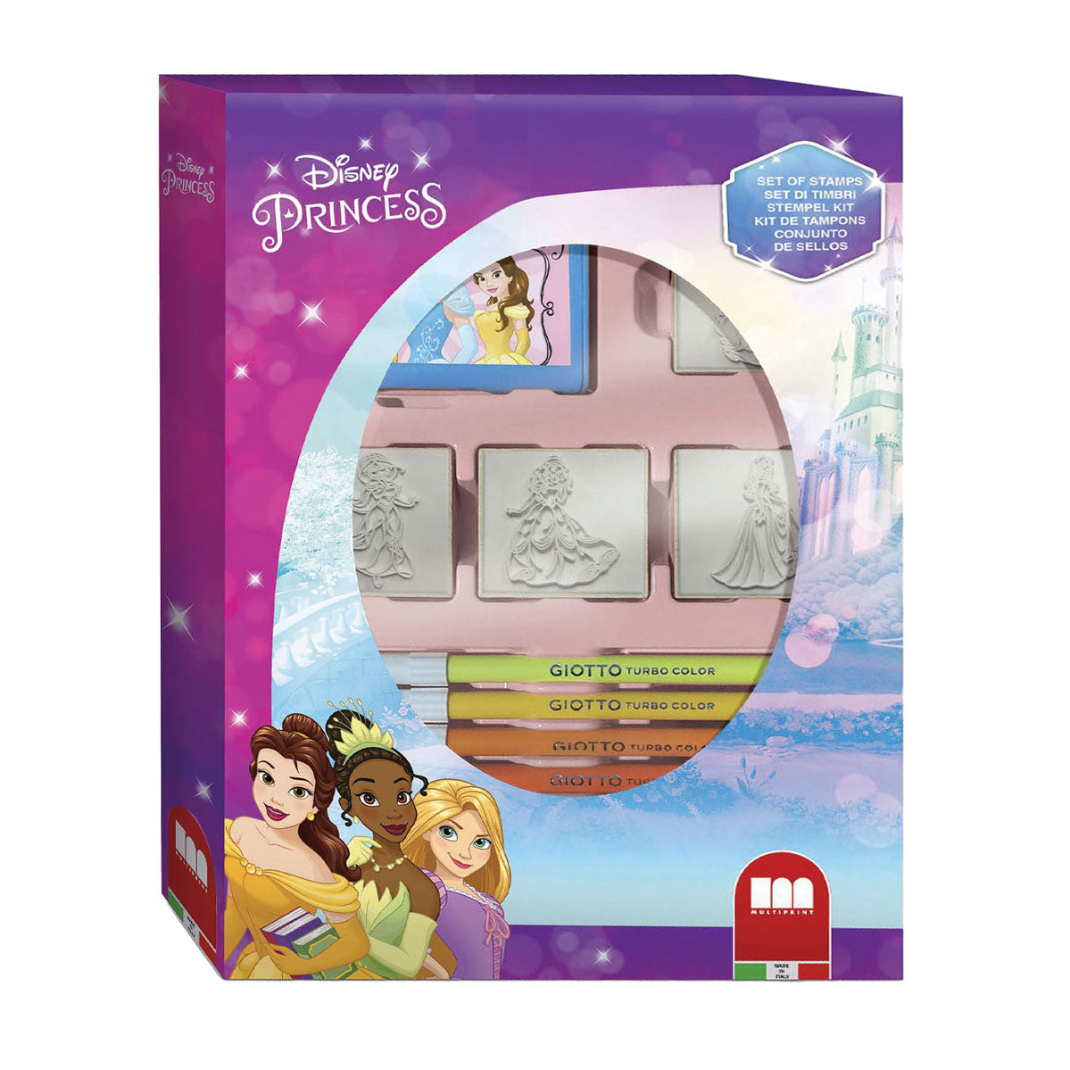 Multiprint Disney Princess frimærkesæt med 4 frimærker