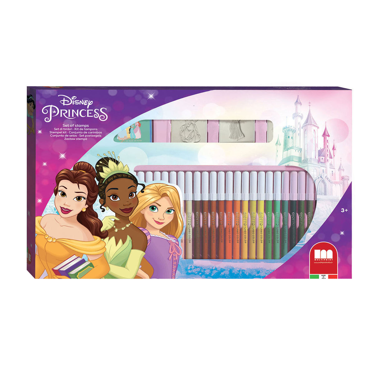 Multiprint farvesæt prinsesse 41-delt pink