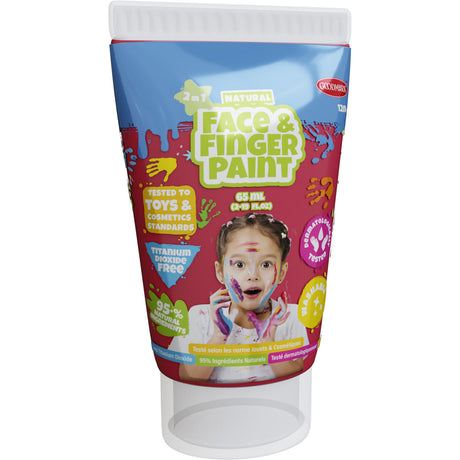 Boti naturlig ansigtsfingermaling tube - rød, 65ml