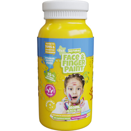 Boti natural face fingerpaint flaske - gul, 250ml