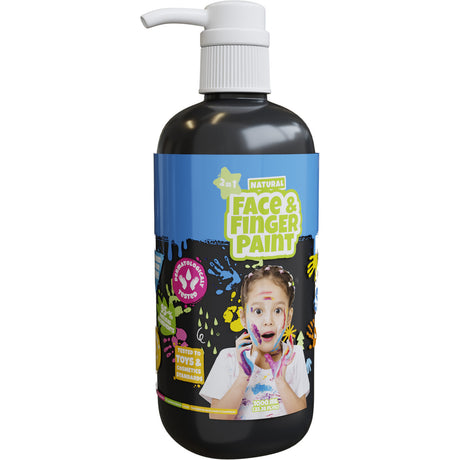 Boti natural face fingerpaint flaske med pumpe - sort, 1l