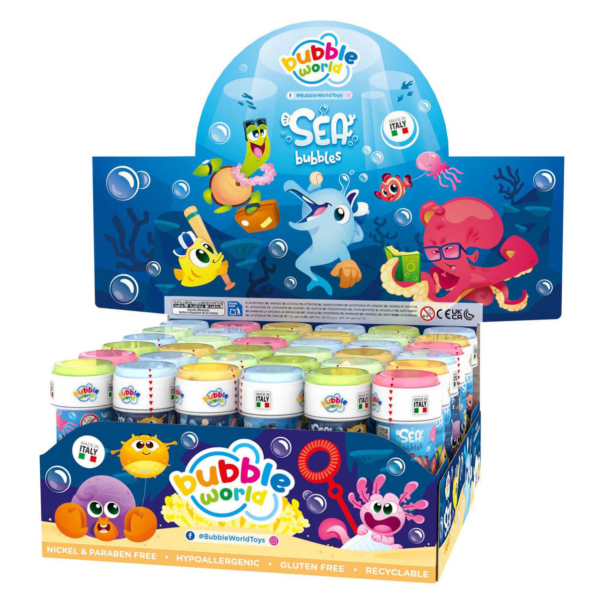 Sæbeboblevand - 36x60ml.
