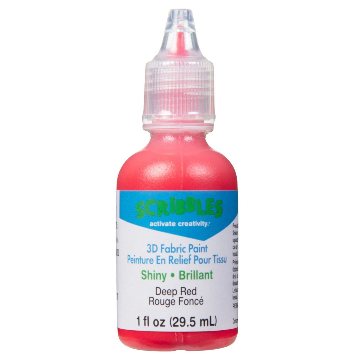 Skriblerier • 3D tekstilmaling blank 29,5ml dyb rød