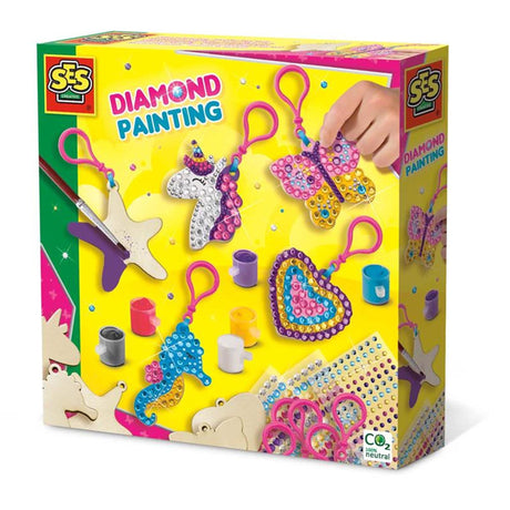 Ses creative ses diamantmaleri - nøgleringe i træ