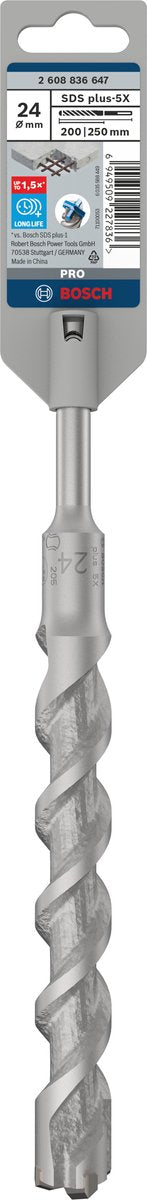 Bosch pro sds plus-5x borehammer, 24 x 200 x 250 mm