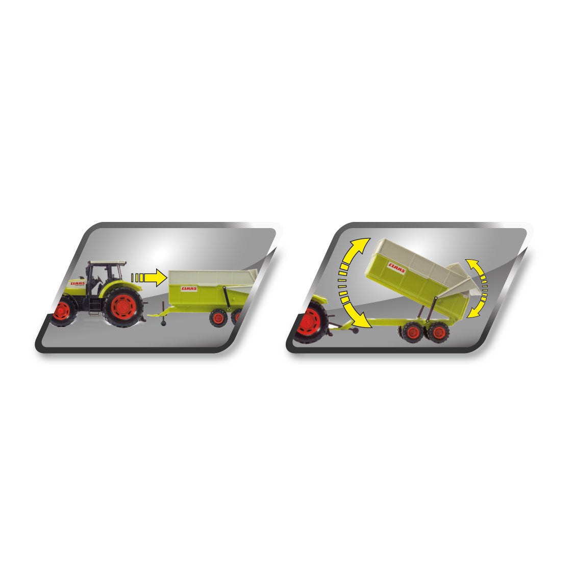 Dickie toys claas - traktortrailer - 57 cm - legetøjskøretøj