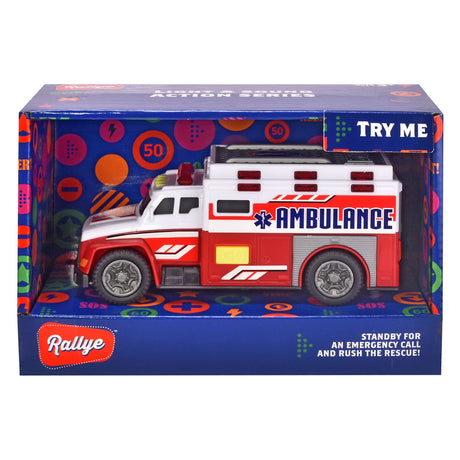 Dickie legetøj ambulance - 15 cm - lys og lyd - legetøjskøretøj