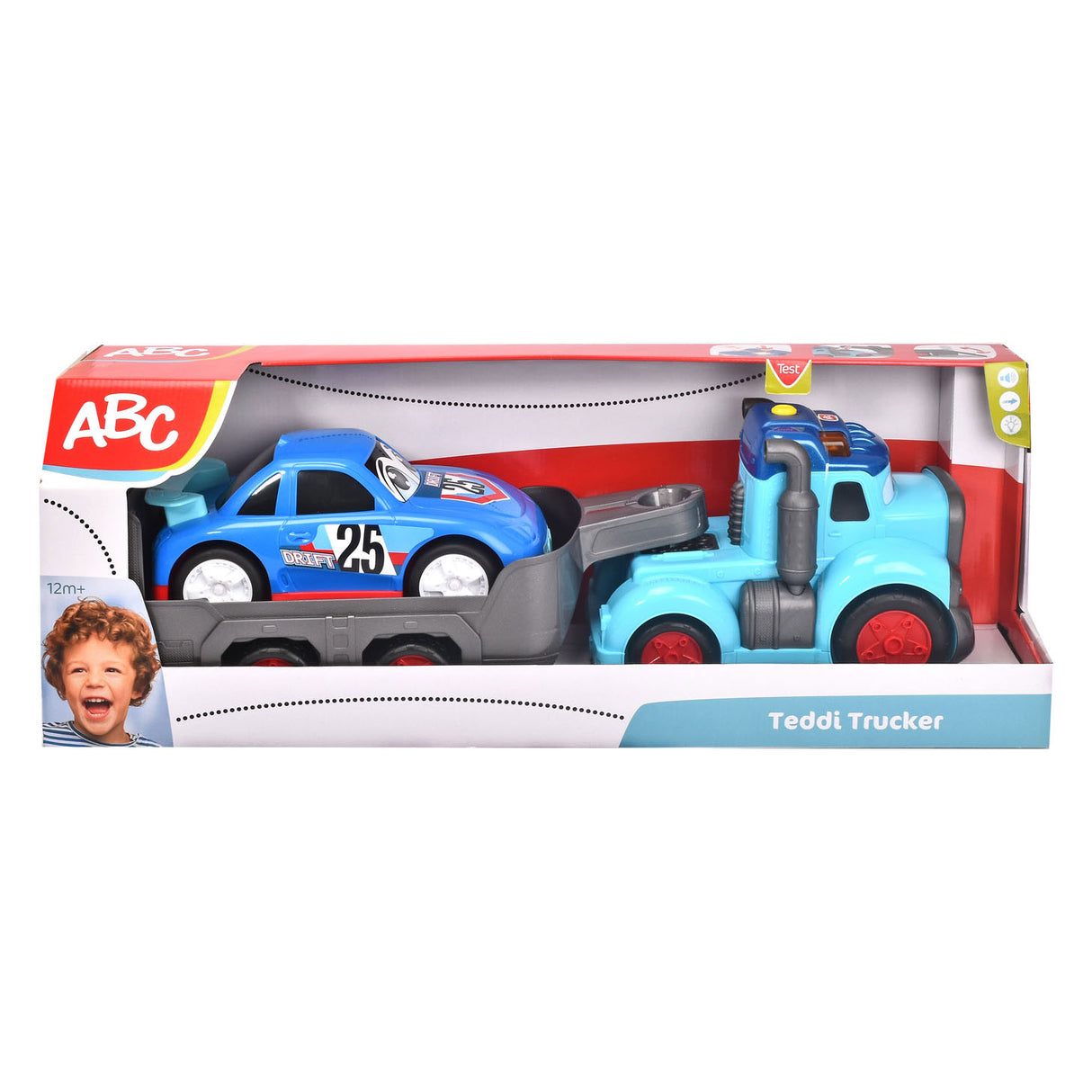 Dickie legetøj abc teddi trucker 60 cm - lys lyd - legetøjskøretøj