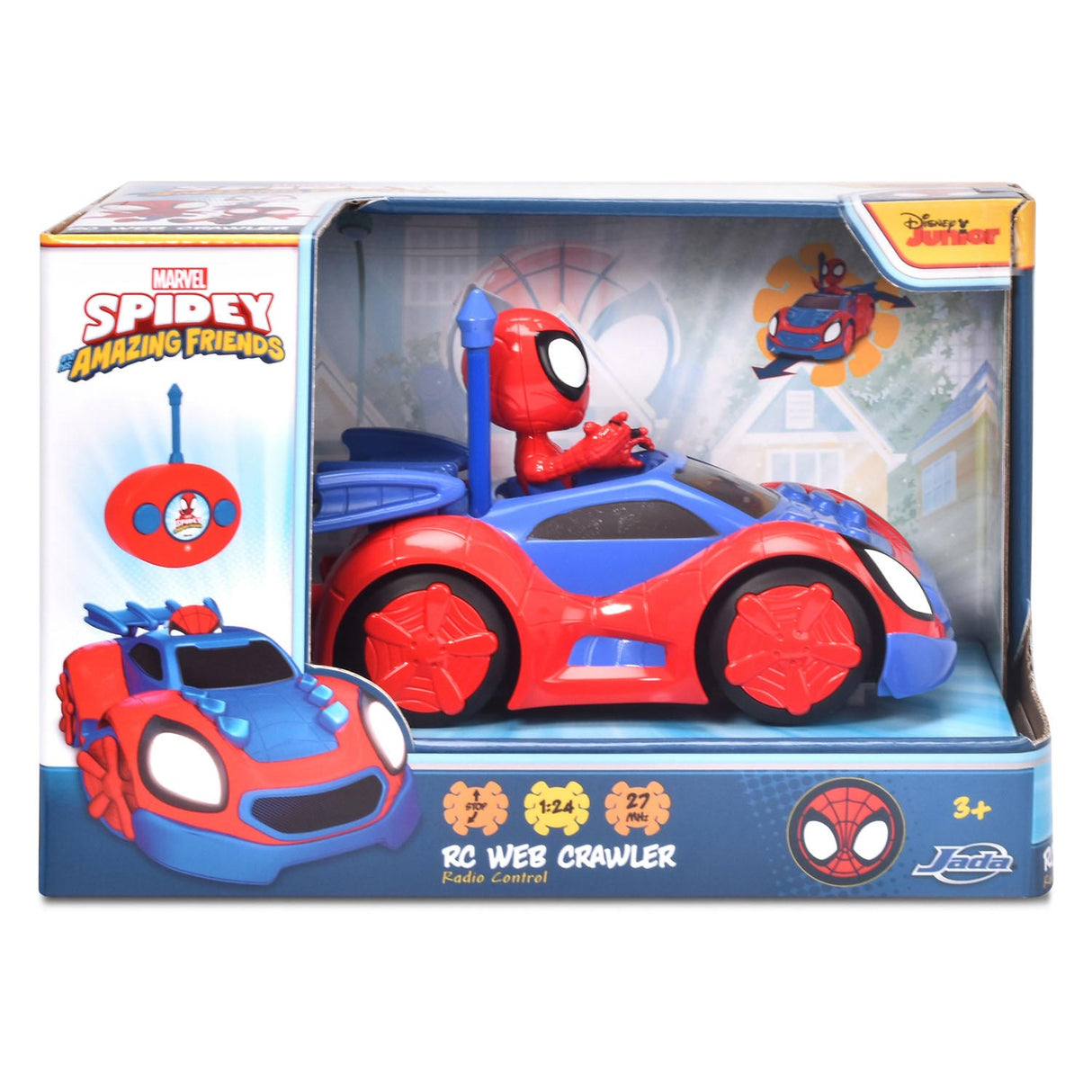 Dickie Jada Toys - RC Spiderman Spidey Web Crawler - styret bil