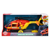 Dickie legetøj - ambulancehelikopter - hospitalshelikopter - lys og lyd - roterende propel - fra 3 år