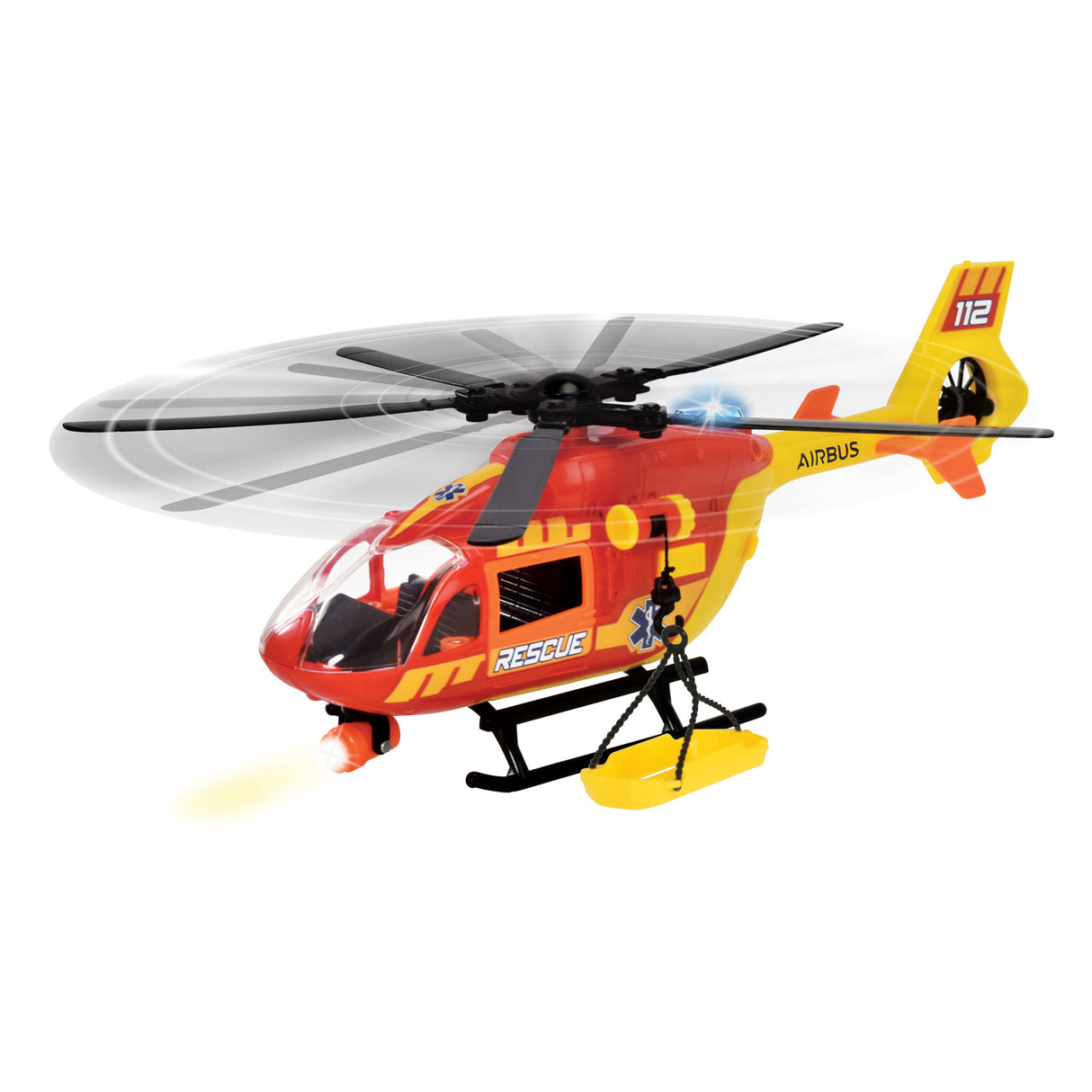Dickie legetøj - ambulancehelikopter - hospitalshelikopter - lys og lyd - roterende propel - fra 3 år