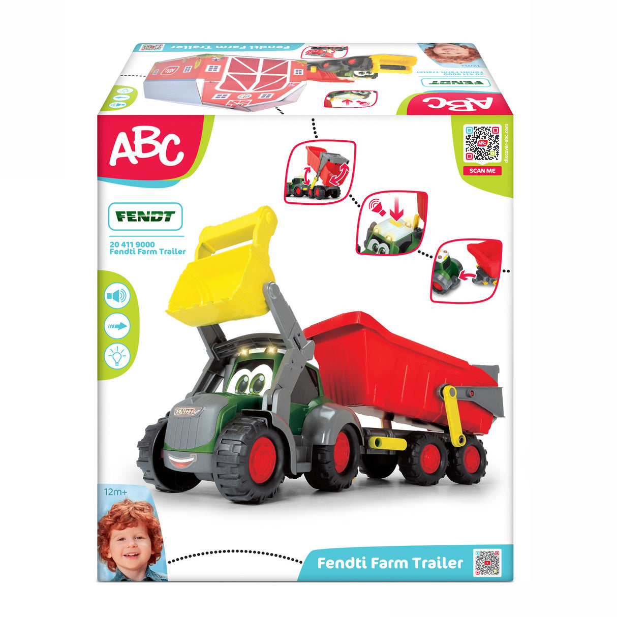 Dickie ABC Fendti traktor med trailer og gård
