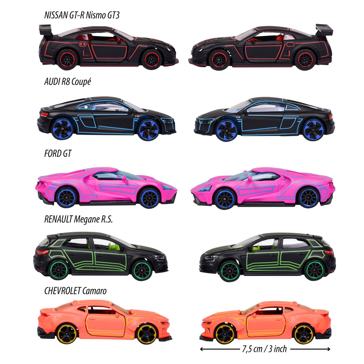 Majorette Light Racers Cars Giftpack, 5 ..