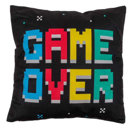 Ootb vendbar pude power up game over 40x40cm 100% polyester